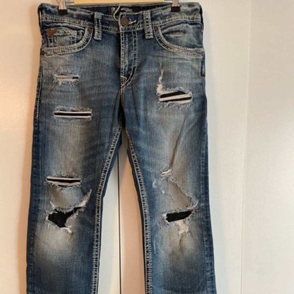 Silver Zac Distressed Jeans (30x30)